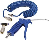 Carpoint luchtpistool + spiraalslang 5 meter blauw