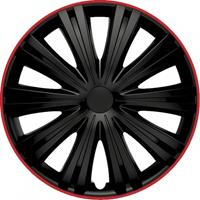 AutoStyle wieldoppen Giga 13 inch ABS zwart/rood set van 4
