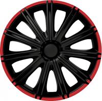 4-Delige Wieldoppenset Nero R 14-inch zwart/rood