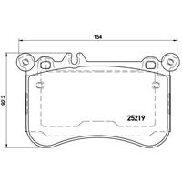 Remblokkenset, schijfrem BREMBO, u.a. für Mercedes-Benz