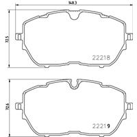 Remblokkenset, schijfrem BREMBO, u.a. für Peugeot, DS