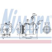 Compressor, airconditioning NISSENS, Spanning (Volt)12V, u.a. für BMW, Alpina