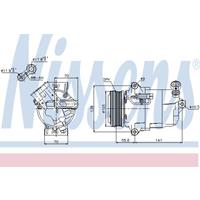 Compressor, airconditioning NISSENS, 2-polig