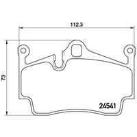 Remblokkenset, schijfrem BREMBO, u.a. für Porsche