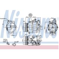 Compressor, airconditioning NISSENS, Spanning (Volt)12V, u.a. für Mercedes-Benz