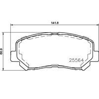 Remblokkenset, schijfrem BREMBO, u.a. für Jeep