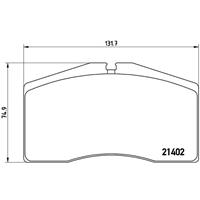 Remblokkenset, schijfrem BREMBO, u.a. für Porsche, Audi