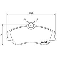 Remblokkenset, schijfrem BREMBO, u.a. für Peugeot, Citroën