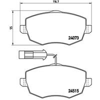 BREMBO Remblokken LANCIA P 23 128 71773150,77364331,77365218 Remblokkenset,Remblokkenset, schijfrem