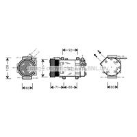 renault Compressor, airconditioning