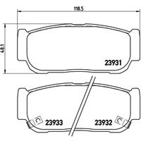 Remblokkenset, schijfrem BREMBO, u.a. für Ssangyong, KIA