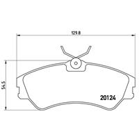 Remblokkenset, schijfrem BREMBO, u.a. für VW