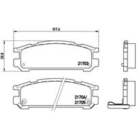 Remblokkenset, schijfrem BREMBO, u.a. für Subaru