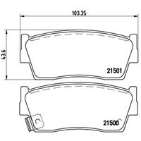 Remblokkenset, schijfrem BREMBO, u.a. für Suzuki, GEO