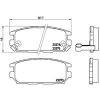 mitsubishi Remblokken set P54025