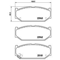 Remblokkenset, schijfrem BREMBO, u.a. für Suzuki