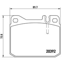 Remblokkenset, schijfrem BREMBO, u.a. für VW