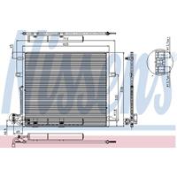 Condensor, airconditioning NISSENS, u.a. für Mercedes-Benz