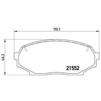 Remblokkenset, schijfrem BREMBO, u.a. für Mazda