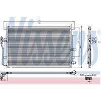 Condensor, airconditioning NISSENS, u.a. für Mercedes-Benz, VW