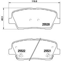 Remblokkenset, schijfrem BREMBO, u.a. für KIA, Hyundai, Genesis