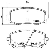 Remblokkenset, schijfrem BREMBO, u.a. für Hyundai