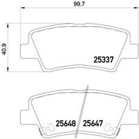 Remblokkenset, schijfrem BREMBO, u.a. für KIA, Ssangyong, Hyundai