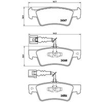 Remblokkenset, schijfrem DIRECTIONAL BRAKE PADS BREMBO, u.a. für VW