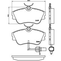 Remblokkenset, schijfrem BREMBO, u.a. für VW, Honda