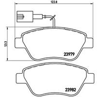 Remblokkenset, schijfrem BREMBO, u.a. für Peugeot, Citroën, Fiat