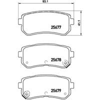 Remblokkenset, schijfrem BREMBO, u.a. für KIA, Hyundai