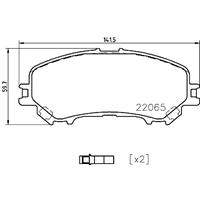 Remblokkenset, schijfrem BREMBO, u.a. für Renault, Nissan