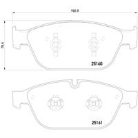 Remblokkenset, schijfrem BREMBO, u.a. für Audi