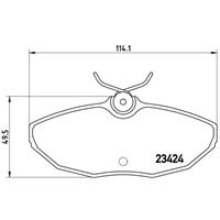 Remblokkenset, schijfrem BREMBO, u.a. für Lincoln, Ford Usa, Jaguar, Daimler