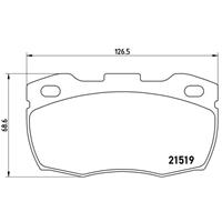 Remblokkenset, schijfrem BREMBO, u.a. für Land Rover