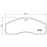 Remblokkenset, schijfrem BREMBO, u.a. für Renault Trucks, Nissan, Iveco, Renault