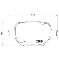 Remblokkenset, schijfrem BREMBO, u.a. für Lexus, Toyota