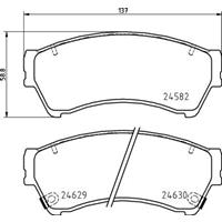 Remblokkenset, schijfrem BREMBO, u.a. für Opel