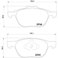 Remblokkenset, schijfrem BREMBO, u.a. für Ford