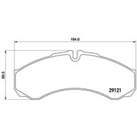 Remblokkenset, schijfrem BREMBO, u.a. für Iveco, Renault Trucks