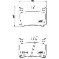 Remblokkenset, schijfrem BREMBO, u.a. für Mitsubishi