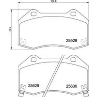 Remblokkenset, schijfrem BREMBO, u.a. für Opel