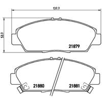 honda Remblokken set P28021