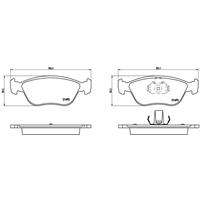 Remblokkenset voorzijde Brembo premium VOLVO V70 I 2.4