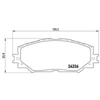 Remblokkenset, schijfrem BREMBO, u.a. für Toyota, Subaru