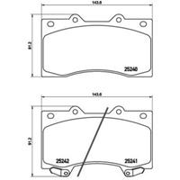 BREMBO Bremsbeläge P 56 081 Bremsklötze,Scheibenbremsbelag NISSAN,PATROL III Y62