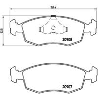 Bremsbelagsatz, Scheibenbremse | BREMBO (P 24 019)