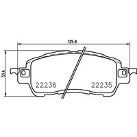 Remblokkenset, schijfrem BREMBO, u.a. für Mazda