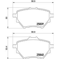 Remblokkenset, schijfrem BREMBO, u.a. für Citroën, Opel, Peugeot, Toyota, Vauxhall