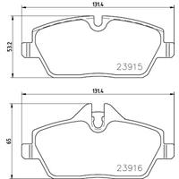 Remblokkenset, schijfrem BREMBO, u.a. für BMW